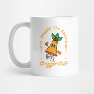 Cartoon illustration of a smiling Christmas bell Mug